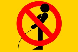 Do not Urinate in Pubblic Areas in Punta Trettu Sardinia